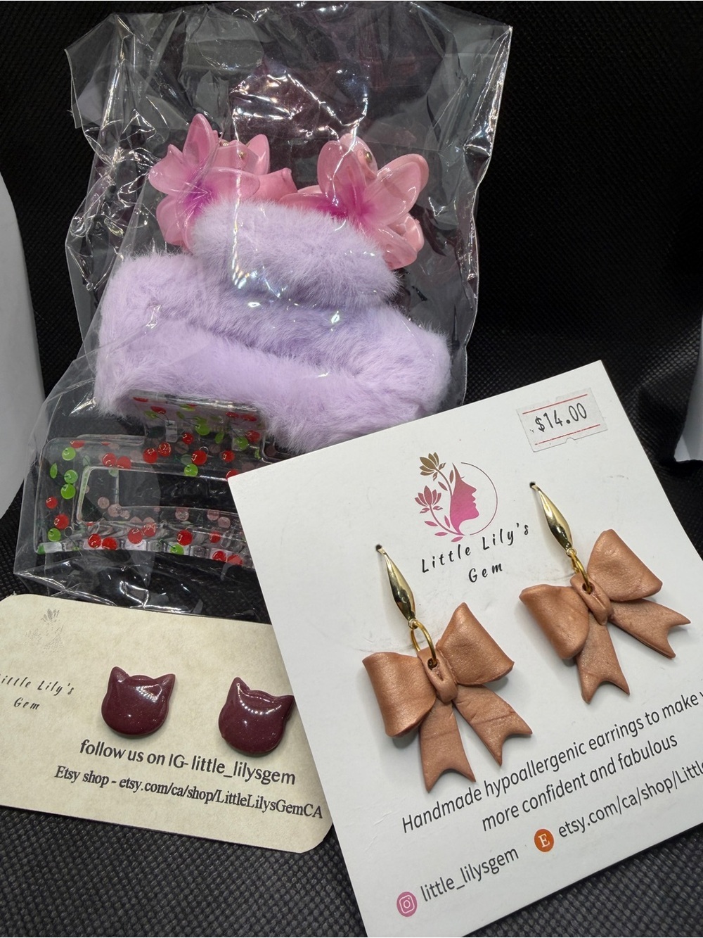 Little Lily’s Gem Hair Accessories & Earrings Set  Kawaii Bundle
